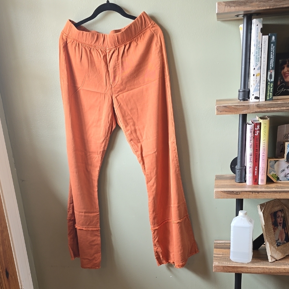 Burnt Orange Flared Pants - Picture 2 of 9
